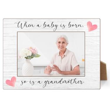 Imagem de HOUSPEAK Porta-retrato When A Baby Is Born So Is A Grandmother, porta-retrato avó 10 x 15 cm, presente de avó para netos, presentes para primeira avó, molduras de mesa para decoração de mesa-20