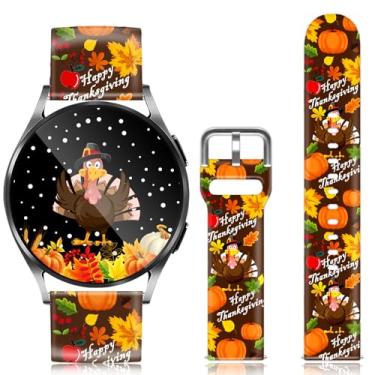 Imagem de Pulseira de relógio peru de 20 mm para Samsung Galaxy 7/6/5/5 Pro/4/4 Classic/3 (41 mm)/Active 1 e 2, tamanhos de 40 mm, 41 mm, 42 mm, 44 mm, 45 mm e 46 mm, pulseira de silicone para smartwatch de