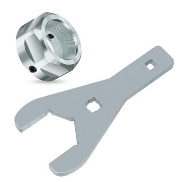 Imagem de M MATI Ferramenta de chave de porca de eixo traseiro de 46 mm e porca de bloqueio do eixo traseiro para Yamaha Raptor 350 YFM350 250 YFM250 125 YFM125 2004-2013 90170-33010-00 90113-06039-00