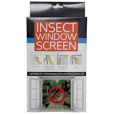 Imagem de Tela de rede para janela | Tela mosquiteira 129,5 cm x 149,9 cm inclui gancho e laço | Deixe o ar fresco entrar, mantenha insetos fora