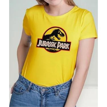 Imagem de Camisa Camiseta Adulto Masculina Feminina Algodão Filme Dinossauro Jur