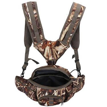 Imagem de Mochila de caminhada de flanela com pacote de cintura, bolsa de ombro de acampamento ao ar livre de 22,8 polegadas com suporte de garrafa de água e vários bolsos