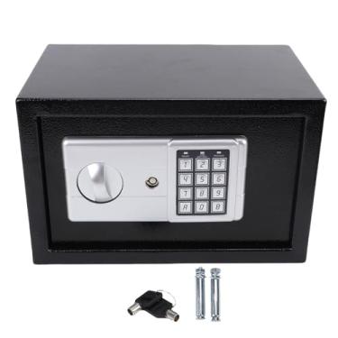 Imagem de Fafeicy Home Safe, Digital Security Safe Box Com Teclado Eletrônico e Chaves de Backup, para Documentos Em Dinheiro Jóias Portátil Aço Carbono Seguro