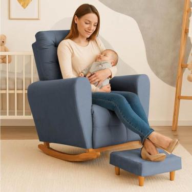 Imagem de Poltrona de Amamentação com Puff  Conforto e Funcionalidade para Mamãe