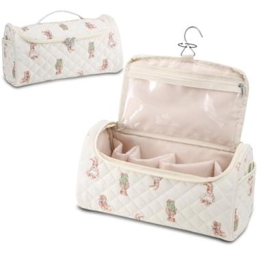 Imagem de GISMTR Estojo de viagem acolchoado compatível com Dyson Airwrap Multi-Styler todos os modelos e acessórios, bolsa de armazenamento portátil de algodão com gancho para pendurar acessórios de modelador