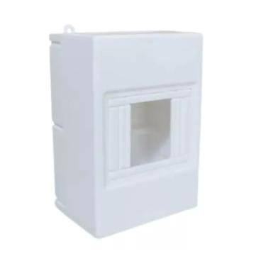 Imagem de Caixa Distribuição Quadro Sobrepor 3 ou 4 Disjuntores DIN BIKI