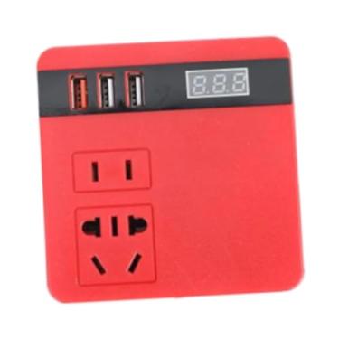 Imagem de Amagogo Inversor de Energia DC 18V-21V para AC 220V, Conversor Profissional Leve E Resistente, Fonte de Alimentação, Conversor para Trabalho Ao Ar Livre, Vermelho, Tamanho real