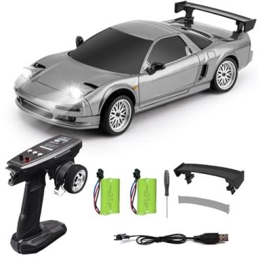 Imagem de Moonzeamus 1:18 NSX Model LD1803 RC Drift Car 1/18 2.4G Remote Control on Road ESP Gyroscope LED Mini RC Racing Cars (Grey)