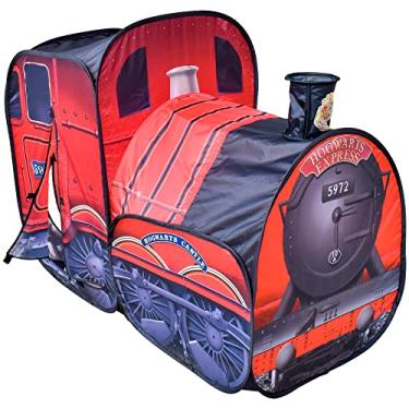 Imagem de Sunny Days Entertainment Tenda Pop Up Harry Potter Hogwarts Express – Casa De Brinquedo Fácil De Montar Para Crianças, Trem Vermelho De Brinquedo Com Duas Entradas –