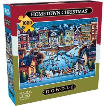 Imagem de Buffalo Games - Downdle - Natal da cidade natal - quebra-cabeça adulto desafiador de 1000 peças perfeito para noites de jogos - tamanho final 26,75 x 19,75