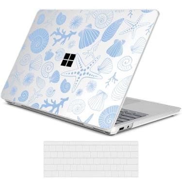 Imagem de Loyrina Capa transparente criativa para laptop Microsoft Surface de 13 polegadas Copilot+ PC 2025 (modelo mais recente), capa protetora ultrafina e leve com padrão artístico, concha