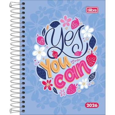 Imagem de Agenda Espiral Diária 11,7 x 16,4 cm D+ Feminina TILIBRA - 2026 (Azul Claro)