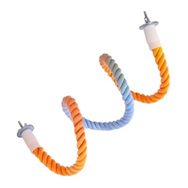 Imagem de Fenteer Poleiro de corda para pássaros, suporte de escalada flexível resistente a mordidas, brinquedo para papagaios, calopsitas, periquitos e gaiola de, 80cm