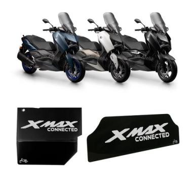 Imagem de Kit Protetor Motor E Divisória Grande Acrílico Xmax 250 - Jaspe Ateliê