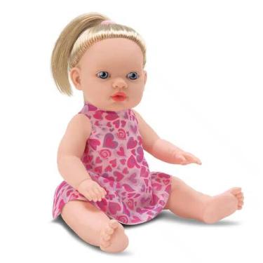 Imagem de Boneca Infantil Titi 34cm Baby Bambola Com Chupeta E Vestido