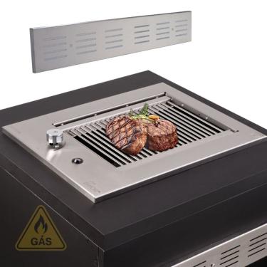 Imagem de Churrasqueira Grill de Embutir a Gás com Veneziana Diamond Little Titan