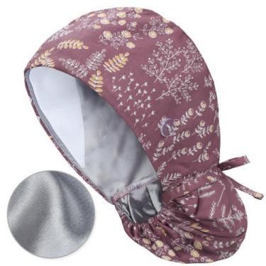 Imagem de Boné de trabalho QBA Long Hair com botão e faixa de algodão unissex