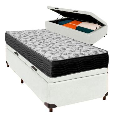 Imagem de Cama Box Bau + Colchão Solteiro D33 Iso100 Ortobom