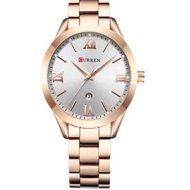 Imagem de Relógio Feminino Curren 9007 Rosê/Prata Aço