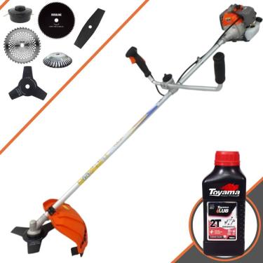Imagem de Cortador de Grama  À Gasolina 2 Tempos Vulcan VR330P 33cc 1,2HP 10.000rpm Roçadeira Multifuncional Com 6 Opções de Cortes + ÓLEO TOYAMA 2T