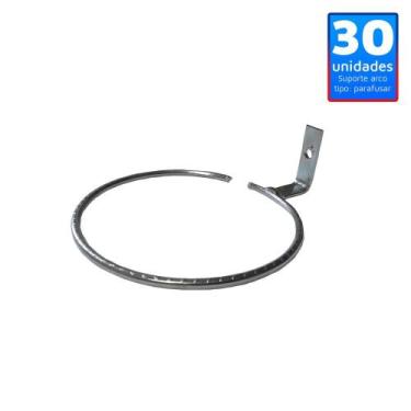 Imagem de 30 Suporte Anel 10cm Arco Parafusar Parede, Painel, Sem Vaso - TMTSUPO