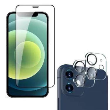 Imagem de Película 3D Vidro Temperado + Película Câmera Vidro iPhone 12 Mini - U