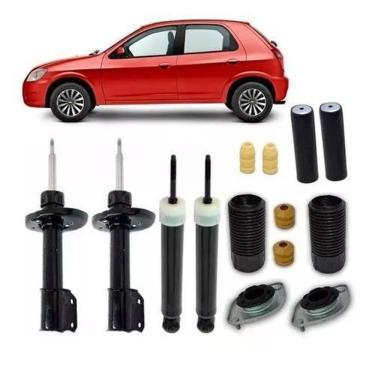 Imagem de 4 Amortecedores + 4 Suspensão Batentes Celta 2005 A 2008