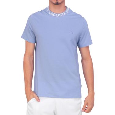 Imagem de Camiseta Lacoste Piqué Marca em Jacquard Roxa-G