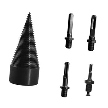 Imagem de Fenteer Broca divisora ​​de madeira com 4 cabos, ferramenta para marcenaria de alta resistência, brocas de cunha para quebra de madeira, broca divisora ​​de, 42mm