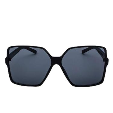 Imagem de Óculos de sol quadrados grandes para mulheres e homens, armação grande e ampla, proteção UV, óculos de sol unissex fashion, Preto completo, Large
