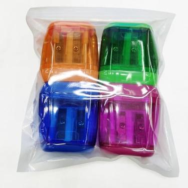 Imagem de Apontador de lápis compacto manual com dois furos com tampa