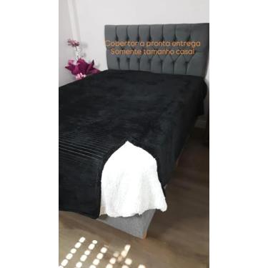 Imagem de Cobertor queen em fleece aveludado com sherpa efeito 3 D