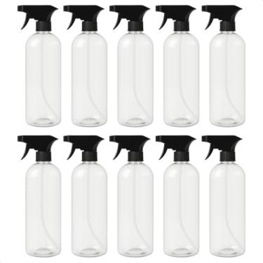 Imagem de Kit 50 Frascos Borrifador Branco Spray Pulverizador com Válvula Multiuso Transparente 1000ml