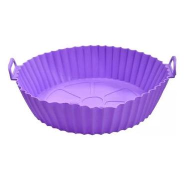 Imagem de Forma Silicone Para Air Fryer Antiderrapante Reutilizável - NoBrand, R