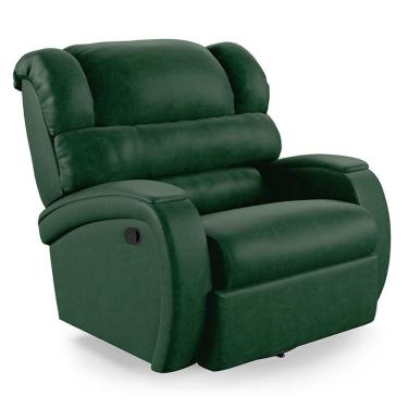 Imagem de Poltrona Do Papai Reclinável Napoli Glider Giratória Usb Pu Verde Musgo Fh1 - D\'rossi