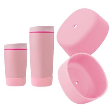 Imagem de KGULQ 2 peças de bota de silicone para Owala SmoothSip Slider, manga antiderrapante para caneca de café de viagem (dobra)