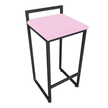 Imagem de Banqueta Pietra Suede Rosa Bebê