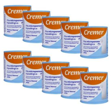 Imagem de Kit 10 Fitas Micropore Branco Cremer 5CM X 10M