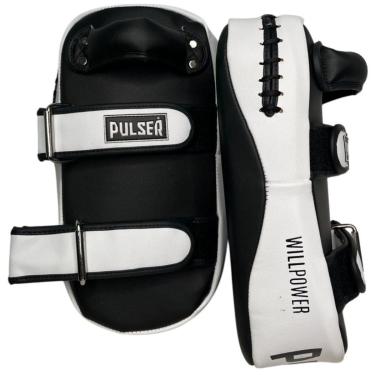 Imagem de Aparador Chute Thai Pad Pulser Muay Thai Kickboxing Mma Profissional Preto e Branco-Unissex