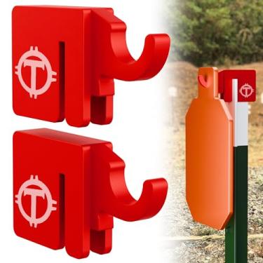 Imagem de Herbert-fty Gancho de alvo T Post para alvo de aço AR500, suporte de alvo durável para elefante/gancho/suporte para gong ou placa de tiro, instalação rápida e sem ferramentas
