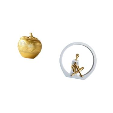 Imagem de Fenteer Escultura Moderna de Resina para Estante de Mesa, Quarto, Escritório, Sala de Jantar, Peça Central de Arte Versátil, Presente para Leitores