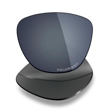 Imagem de Mryok Lentes de substituição para óculos de sol Oakley Frogskins Range XL Asian Fit OO9503A, resistente a impactos e ajuste perfeito, Cromado preto espelhado, One Size