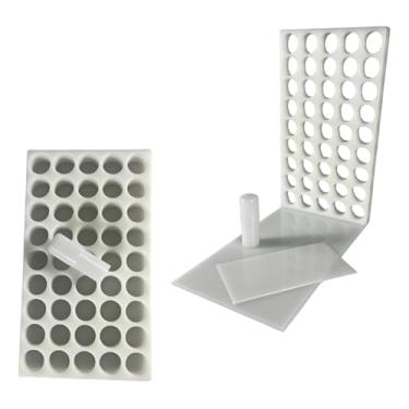 Imagem de Placa Porcionadora Dosadora De Doces Brigadeiro 45 Furos Polietileno 10g 13g 15g 18g 21g (45F 21G)