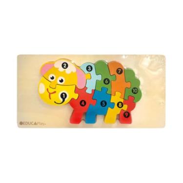 Imagem de Polibrinq - Quebra Cabeça Educativo Infantil Ovelha Educaplay Polibrinq