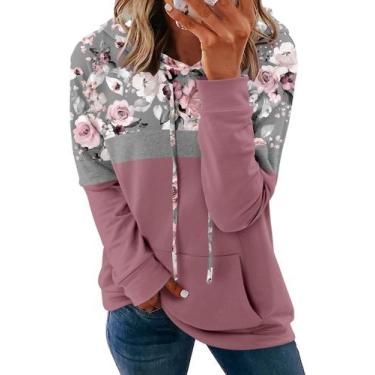 Imagem de Moletom Onlypuff, moletons modernos para mulheres, rosa floral