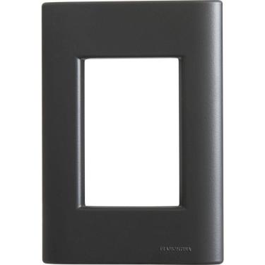 Imagem de Placa 3 Postos 4x2 Tramontina Giz Preta Soft Touch Sem Suporte