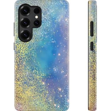 Imagem de Esdot Capa para Samsung Galaxy S24 Ultra - Compatível com carregamento sem fio - Silicone macio de camada dupla + capa rígida - Design de flores silvestres - Capa protetora de telefone para mulheres e