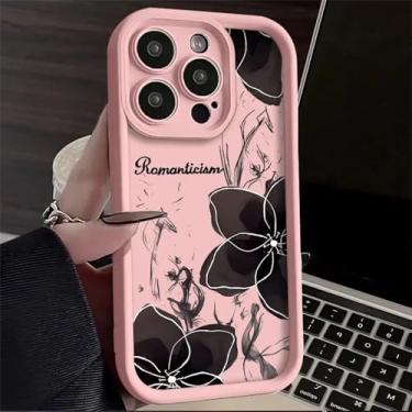 Imagem de Capa de silicone macio para Redmi Note 14 Pro Plus 14C Xiaomi 14T 15 Pro Poco X7 x6 m6 f6 Pro Capa de celular com câmera, rosa JGS744, para Xiaomi Poco M6