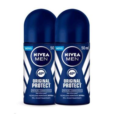 Imagem de Kit 2 Desodorante Antitranspirante Nivea Men Roll On Original Protect 