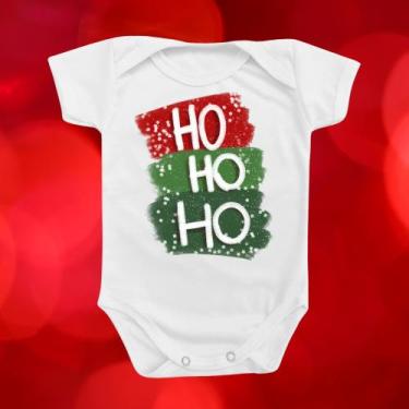 Imagem de Roupinha Body de Bebê Presente Ho Ho Ho Natal Divertido Temático - NoB